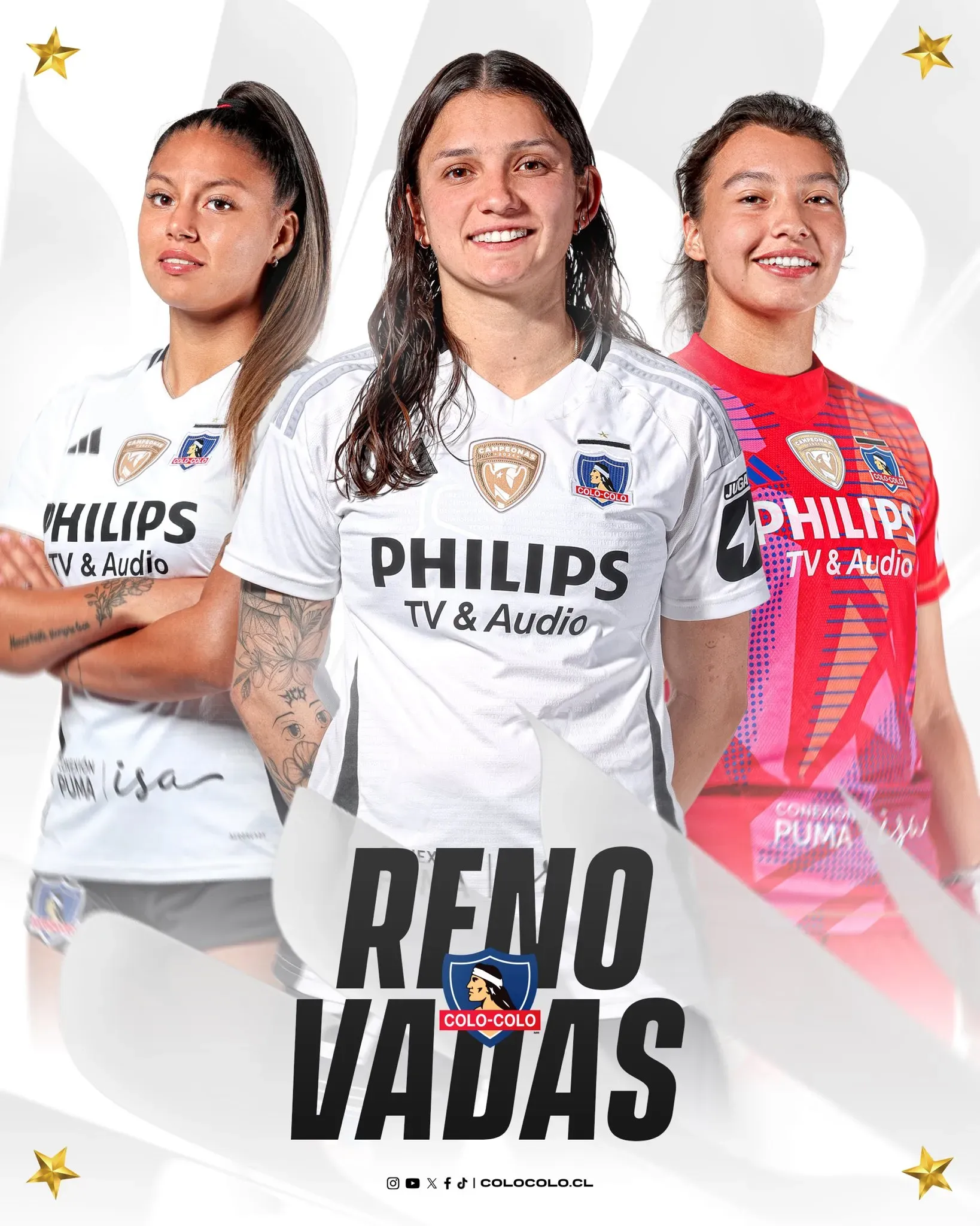 El equipo femenino del Cacique anunció el 30 de diciembre tres nuevas renovaciones. Foto: Colo Colo Femenino