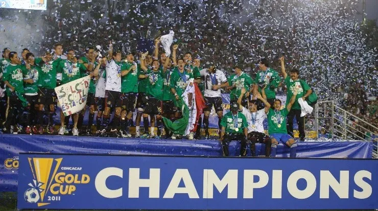 La Selección de México celebra tras ganar la Copa Oro 2011 (Foto: Getty).