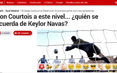Con Thibaut Courtois en un gran nivel, esto fue lo que tituló diario Marca.