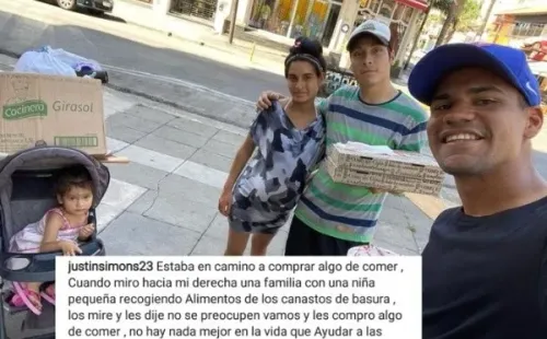 La publicación de Simons en Instagram.