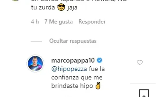El intercambio de comentarios entre Pappa y Pezzarossi