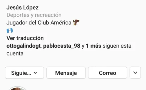 En su perfil de Instagram, López deja en claro su sentimiento por el país de su madre, poniendo la bandera guatemalteca en su descripción.