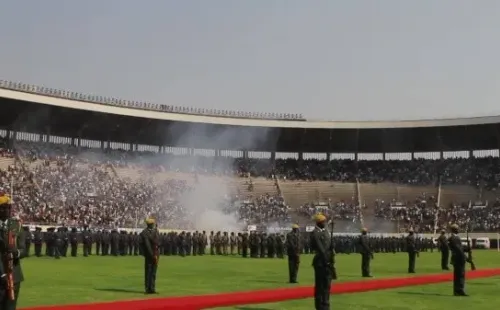 El estadio en el que se jugó el falso amistoso entre Zimbabwe y El Salvador.