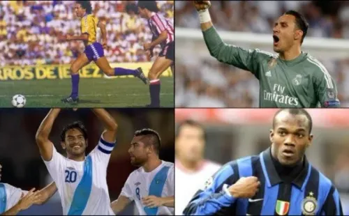 Keylor Navas, Mágico González, Carlos Ruiz, y David Suazo.