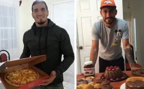 Leandro Rodríguez y Patrick Maia ganándose la vida cocinando.