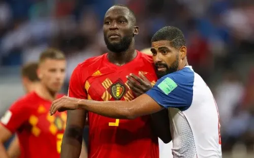 Gómez defendiendo los colores de Panamá frente a Bélgica.