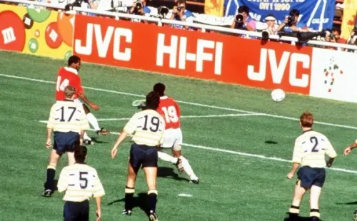 Gol de Juan Cayasso a Escocia (Foto: Getty)