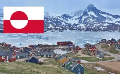 Groenlandia pertenece al reino de Dinamarca, pero cierta autonomía.
