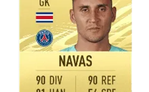 La futcard de Keylor Navas en FIFA 21
