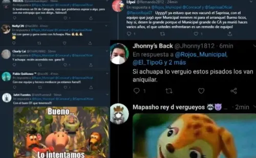 Los comentarios de los aficionados de Municipal en las redes.