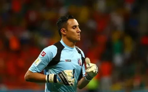 Keylor Navas ante Holanda en el Mundial de Brasil 2014
