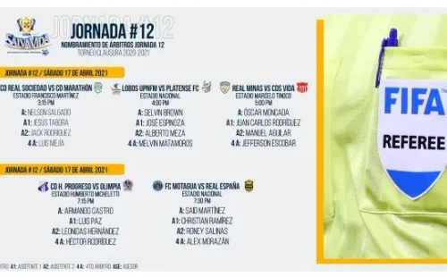 Todo definido para la jornada 12 del Clausura 2021. (Twitter: @lnphonduras)