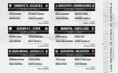 Todo listo para la fecha 15 del Clausura 2021. (Twitter: @fedefutoficial)