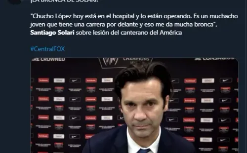 Santiago Solari molesto por la entrada al Chucho López / Foto: Central Fox