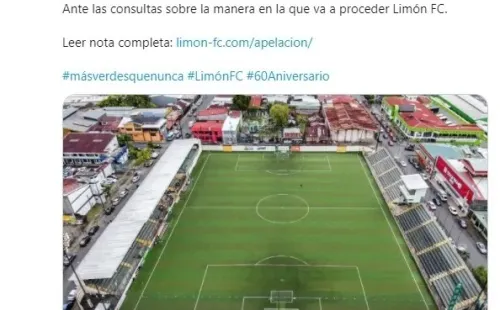 El tuit de Limón derivando al comunicado de prensa