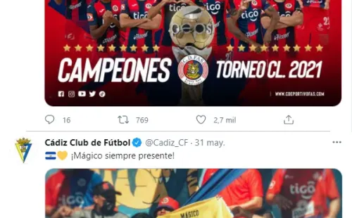 Los mensajes del Cádiz al Deportivo FAS