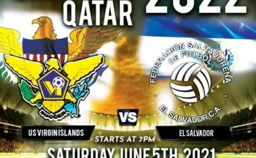 Afiche promocional del partido de Islas Vírgenes contra El Salvador (Foto: Twitter/@DiegoAguirreG)