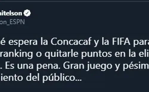 David Faitelson molesto con la afición mexicana / Twitter Faitelson