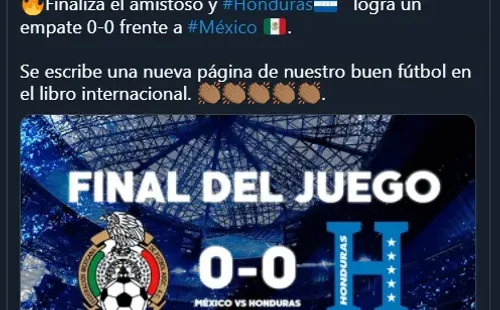 Honduras empató ante México / Foto: fenafuthorg