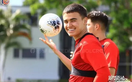 Mandred Ugalde con la Selección de Costa Rica / Foto: Fedefutbol