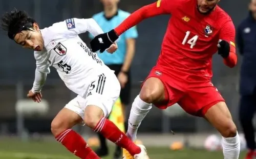 Andrés Andrade Cedeño ante Japón con la Selección de Panamá