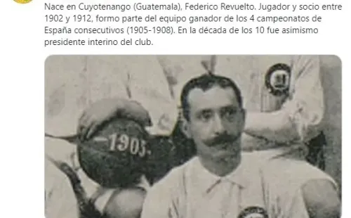 Federico Revuelto, el último capitán extranjero del Real Madrid hasta hoy