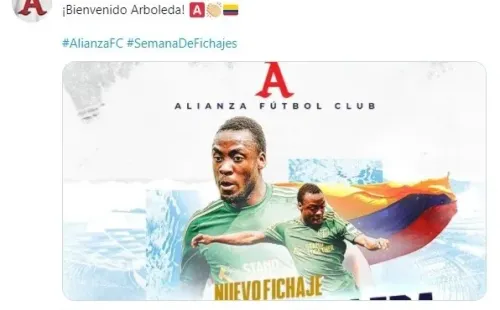 Víctor Arboleda, el nuevo fichaje de Alianza (Foto: Alianza)