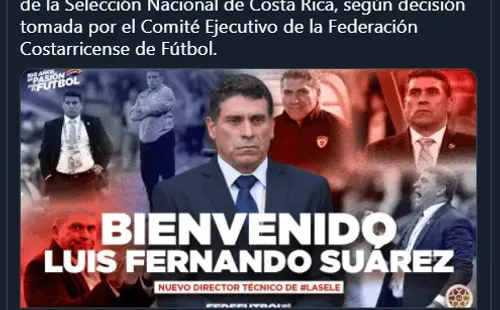 Luis Fernando Suárez DT Costa Rica / Fedefutbol