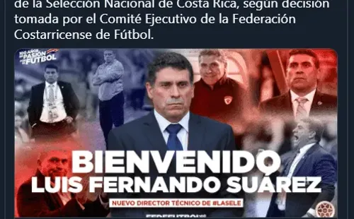 Luis Fernando Suárez DT Costa Rica / Fedefutbol