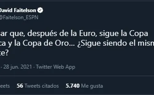 El mensaje de David Faitelson hacia la Copa Oro / Twitter