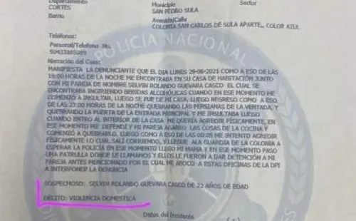 La denuncia contra Selvin Guevara (Foto: Diario Más)