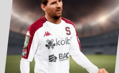 Lionel Messi con la camiseta del Saprissa / Foto: Espn Costa Rica