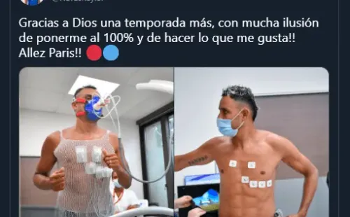 Mensaje de Keylor Navas en las redes / Foto: Keylor Navas