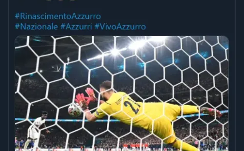 Donnaruma atajando el penal decisivo / Foto: Selección Italia