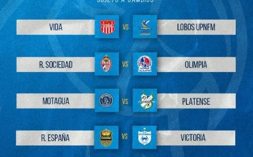 El fixture de la primera jornada del Apertura 2021 (Foto: Liga Nacional de Honduras)