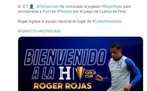 Fenafuth anunciando a Roger Rojas como reemplazo de Muma Fernández