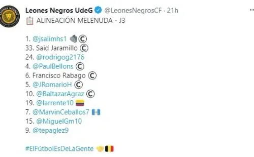 Leones Negros anunciando su 11 titular con Marvin Ceballos incluido