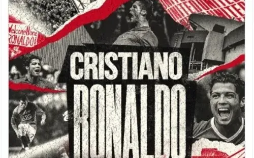 Manchester United anunciando la contratación de Cristiano Ronaldo