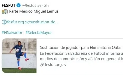 FESFUT anunciando la baja de Lemus