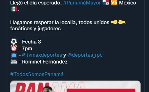 Selección de Panamá vs Selección de México /Fedefut