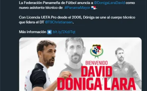 David Dóniga Lara nuevo asistente técnico de Panamá