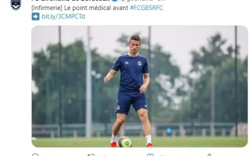 Tuit del Girondins con el parte médico ya sin Alberth Elis