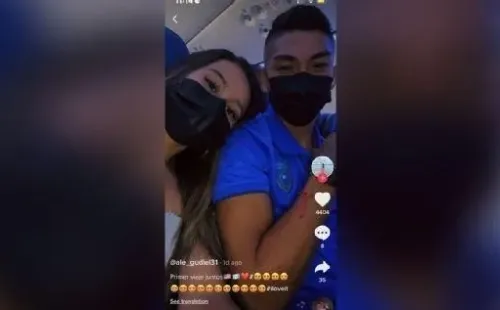 La pareja de Fuentes lo publicó en su cuenta de Tik Tok.