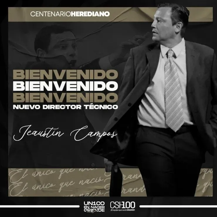 Herediano presentó a Jeaustin Campos en agosto 2021. (CSH Oficial)