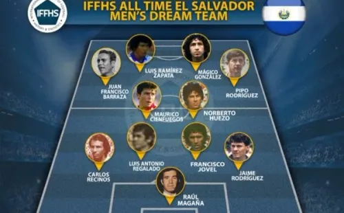 El XI ideal histórico de la Selección de El Salvador según la IFFHS (Foto: IFFHS)