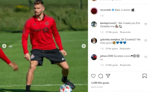 Eriq Zavaleta regresó a los entrenamientos (Foto: Toronto FC)