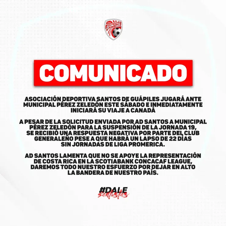 Comunicado del Santos (Santos Oficial)