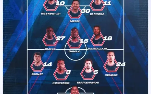 La formación del PSG para hoy.