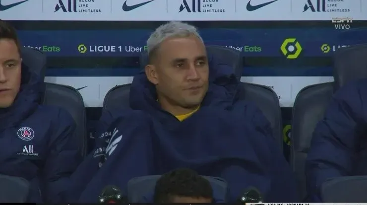 Navas se mostró muy disgustado. (ESPN)