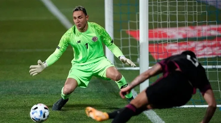 Keylor Navas en partido amistoso ante México, 2021 (Getty)